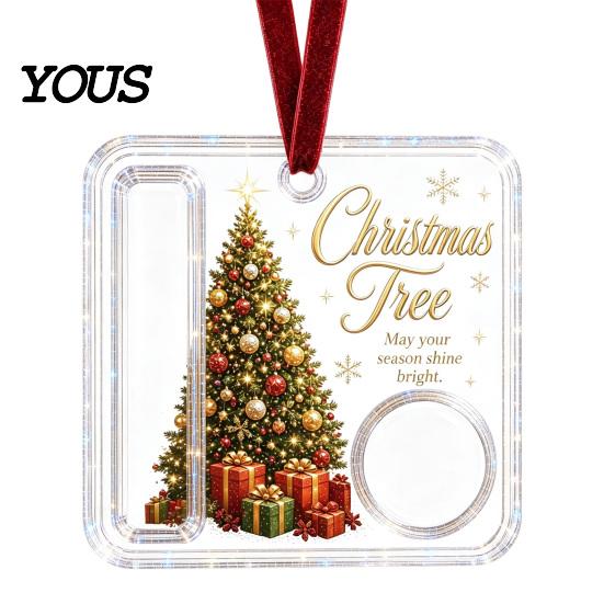 Buntes Hängendes Geldornament Weihnachts-Bargeldgeschenk-Ornament, Acryl-Feiertagshalter für Bargeld, Lustiger Weihnachtsmann Einzigartiges Familien-Schneemann-Engel-Elch Weihnachten