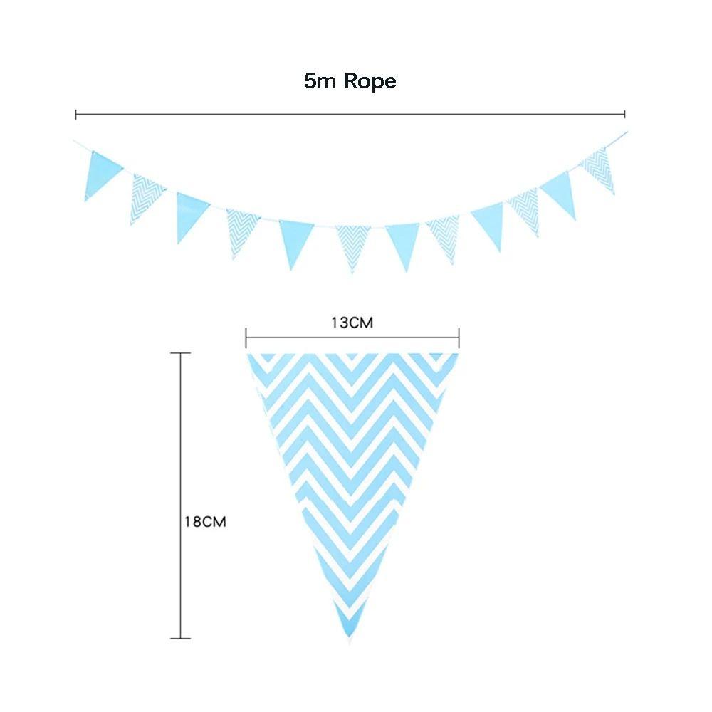 With Rope Triangular Flag Gold Color Party Decoration Flags Birthday Party Banner Birthday Party