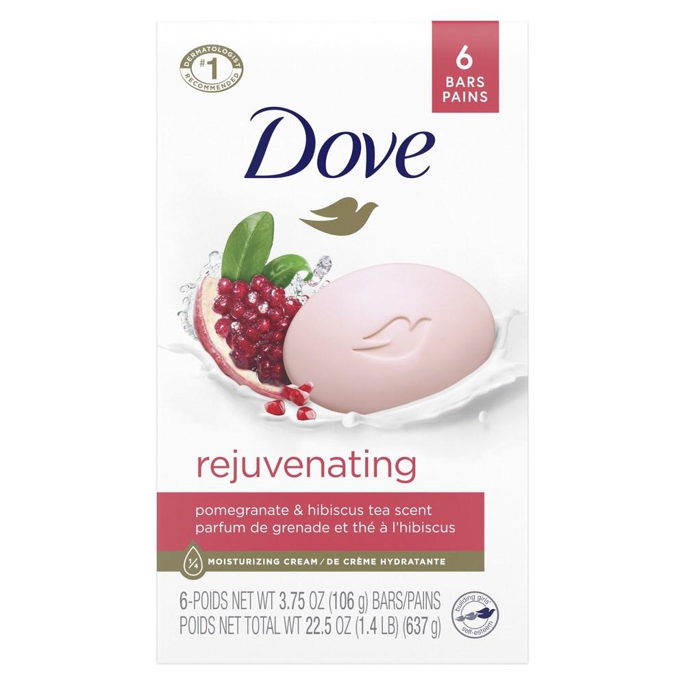 

Омолаживающее мыло Dove Beauty Bar со вкусом граната и чая гибискуса, 106 г, 6 штук
