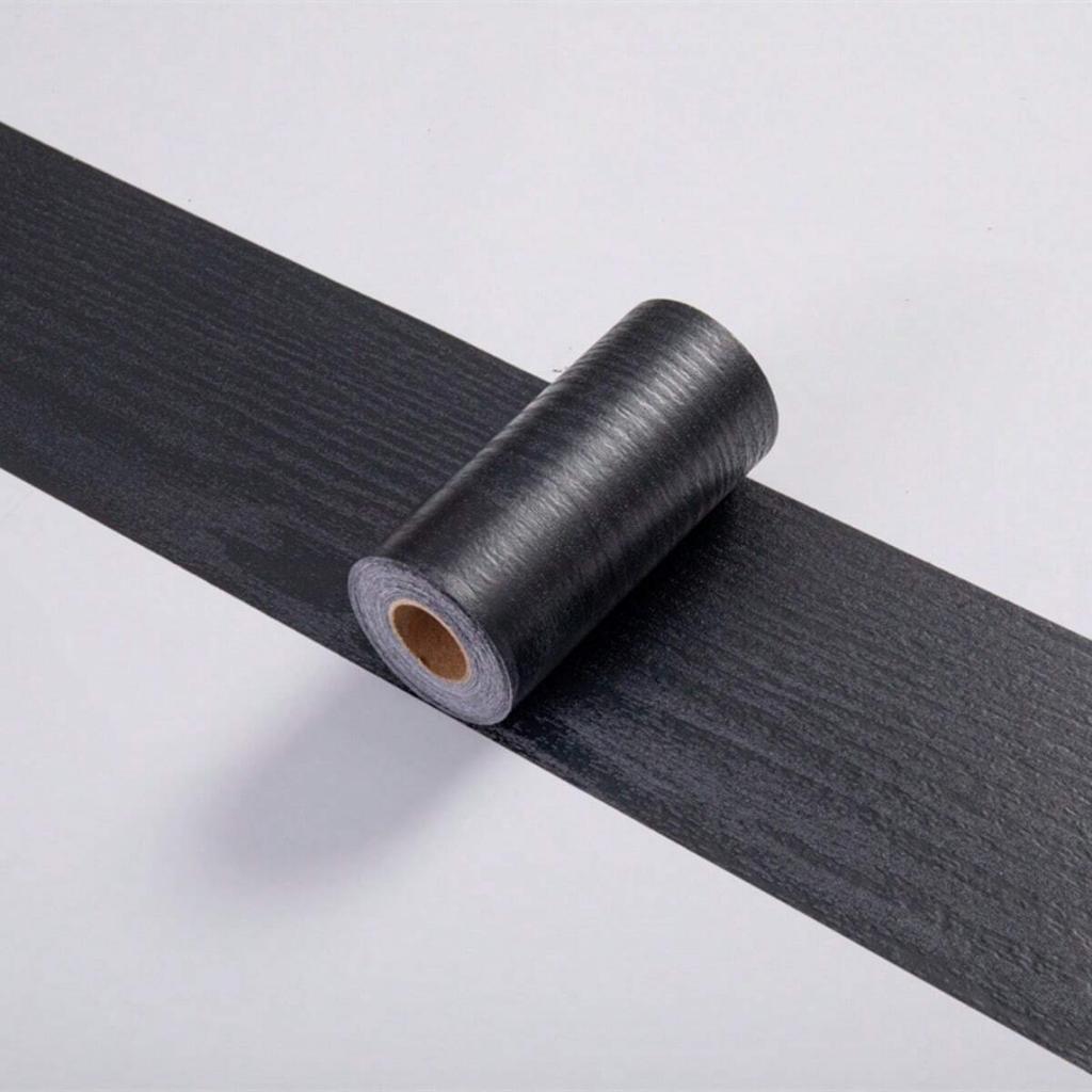 1PC 5mx10cm Thickened Wood Grain Skirting Line Wall Sticker, Self-Adhesive Living Room Bedroom Wall Corner Decoration