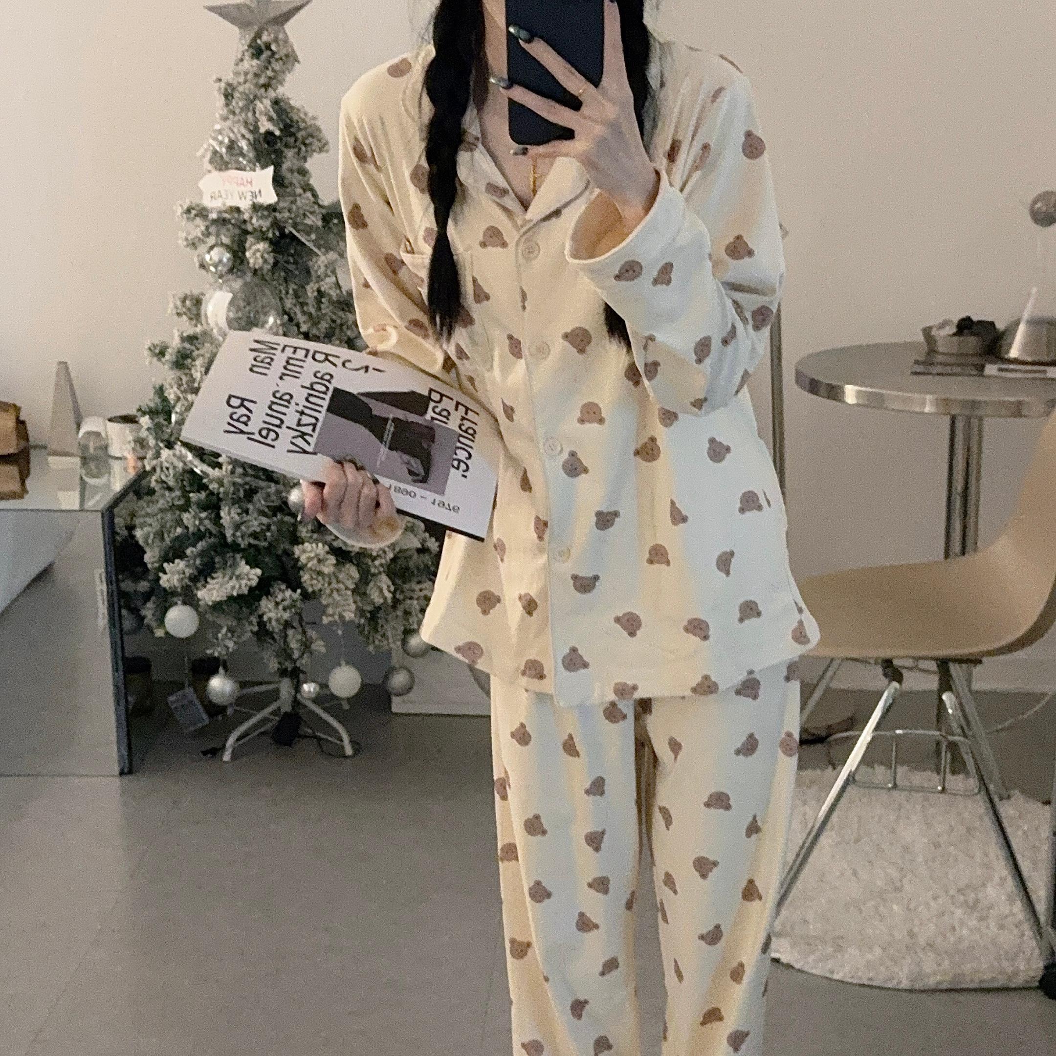 

Женские брюки с длинным рукавом, мягкая пижама, Dormir Lounge, пижама, однотонная белая пижама, женская одежда для спальни, домашняя одежда, женская пижама XL