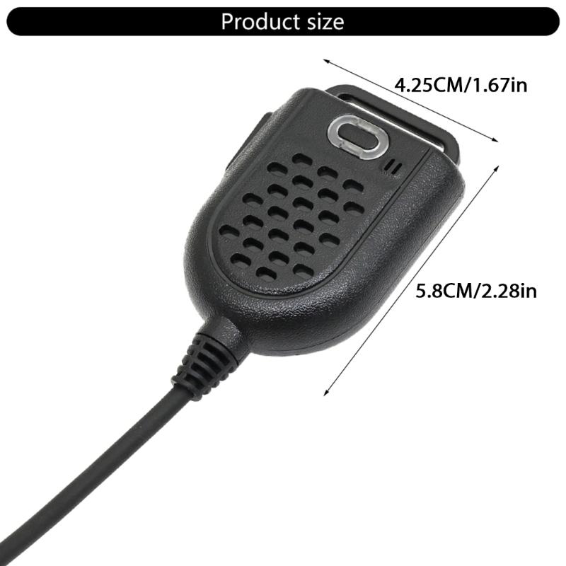 High Sensitivity 2 Pin Hand Speaker Microphone for UV5R 888S Professional Patrol Two Way Radio Communication Work Sites
