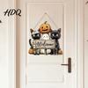 Spring Door Hanger Wooden Welcome Sign Rustic Hanging 2D Daisy Butterfly Print Holiday Gift Halloween Thanksgiving Easter Seasonal Sign for