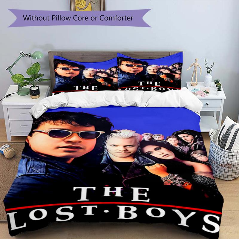 3pcs The Lost Boys Bedding Set Duvet Cover Closure Includes 1 Duvet Cover & 2 Pillowcases, Soft and Comfortable for All Seasons.