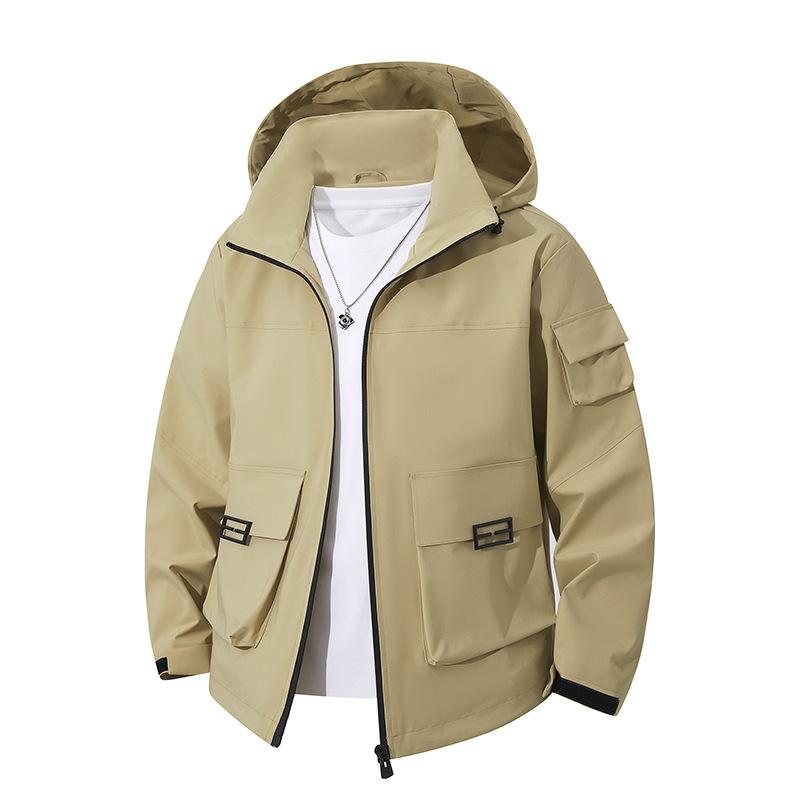 New Spring and Autumn Men's Jacket Three-dimensional Tooling Outdoor Leisure Sports Hooded