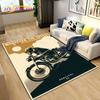 Retro Vintage Motorcycle Area Rug Large,Carpet Rug for Living Room Bedroom Sofa,Kitchen Bathroom Doormat Non-slip Floor Mat Gift