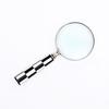 Classic Checkered Handle Magnifying Glass In Steel & Resin