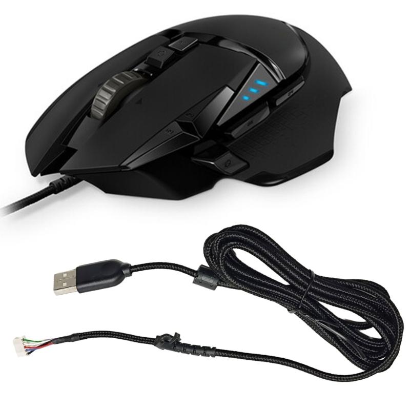 USB Mouse Cable Cord Nylons Mouse Line Replacement Wire for G502 Mouse Replacement Part Repair Accessory