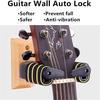 Guitar Wall Mount Secure Solution for Your Wall Hanger Auto Lock Adjustable Hook Holder for Acoustic and Ukulele