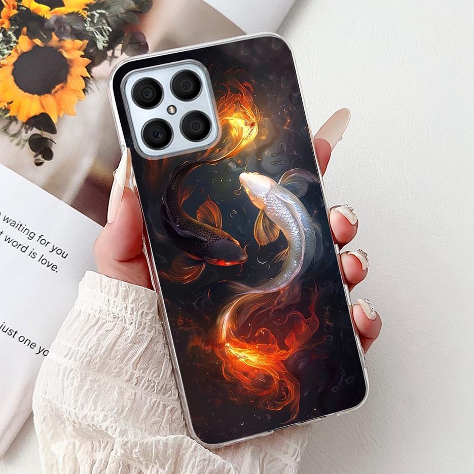 For Honor X8 4G Case Honor X8a X8b X8C Luxury Painted Cover Soft Silicone Case For Honor X8b X8a HonorX8C HonorX8 4G Fundas Bags