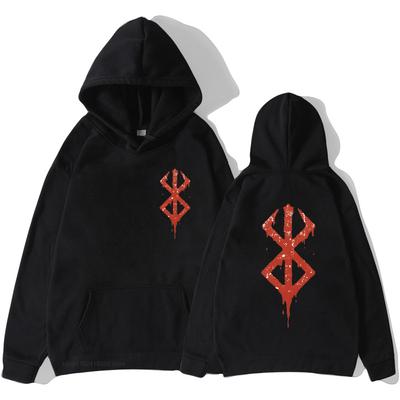 Berserk Guts Hoodies Japanese Anime Sweatshirts Unisex Streetwear Women Clothes Harajuku Mens Tops Autumn/Winter Fleece Hooded