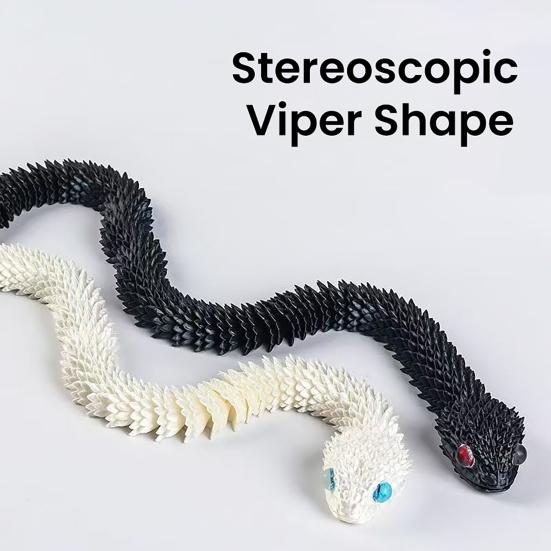 Yousheng 3D Printed Snake Toy Articulated Snake Ornament Egg with Snake Inside Flexible Snake Fidget Toy for Desk Decoration Stress Relief