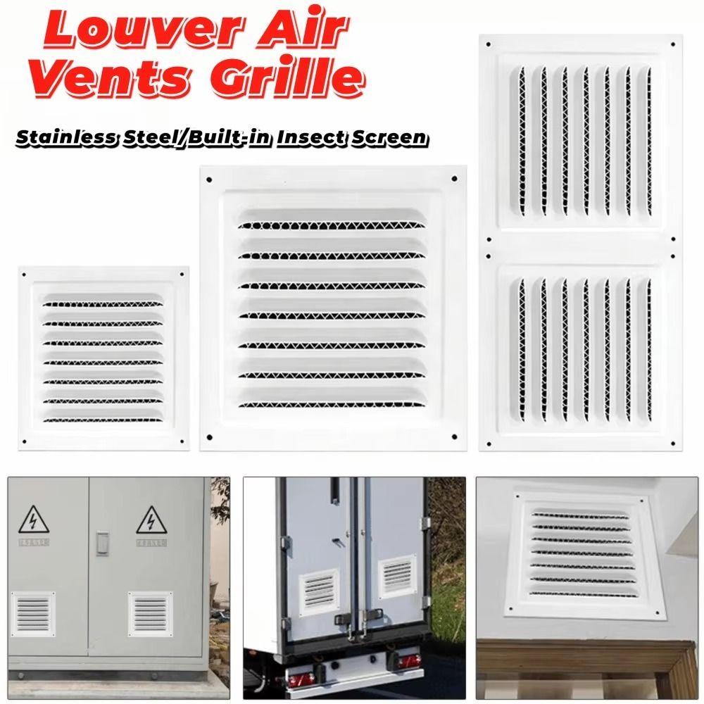 Metal Air Vent Grille Stainless Steel Louver Vents Net Cover Ventilation Cover Window