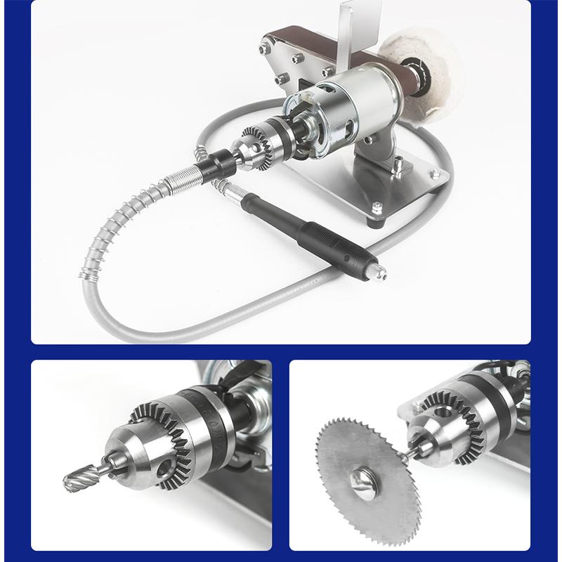 Belt Sander Grinder Adjustable Angle Belt Sander Machine Knife Cutter Edges Sharpener DIY Polishing Grinding 7 Speed Regulation