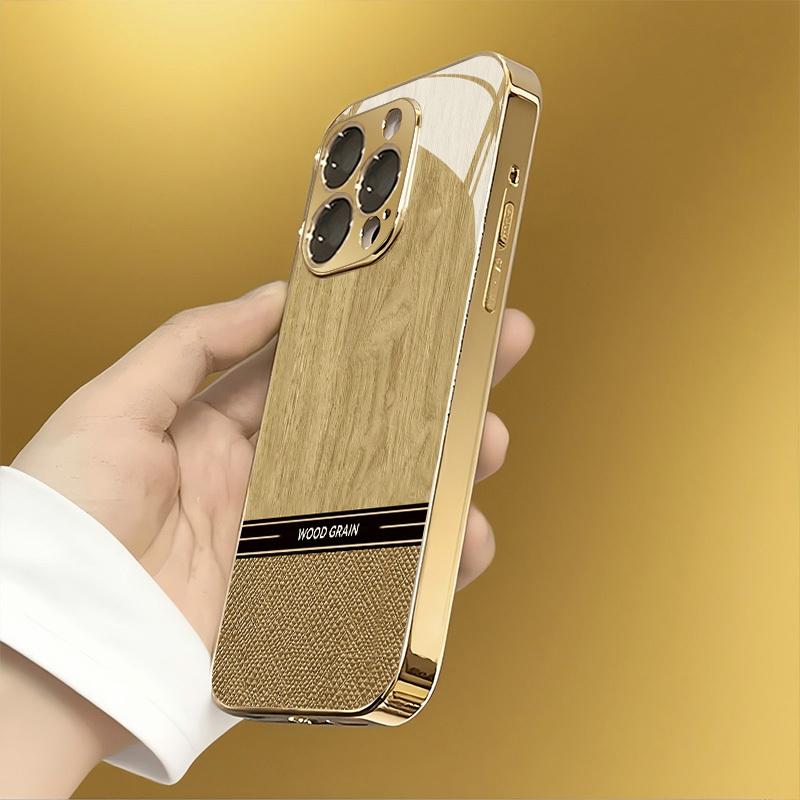 Funda de Teléfono de Gama Alta Simple Vidrio Galvanizado TPU Funda para iPhone 17 16 15 14 13 12 11pm Pro Plus Resistente a Caídas