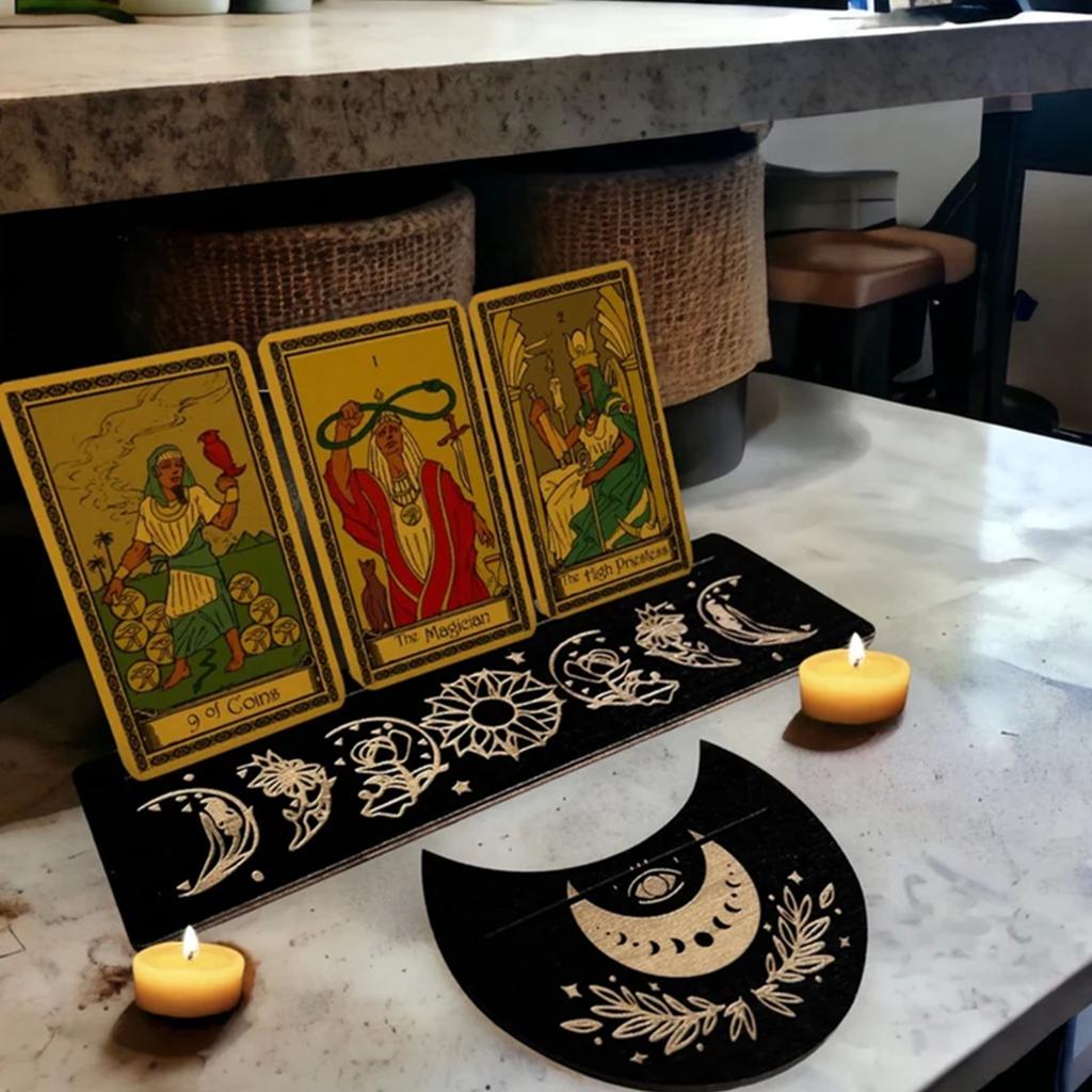 Wooden Tarot Card Holder Altar Cards Holder Display for Witch Divination Tools