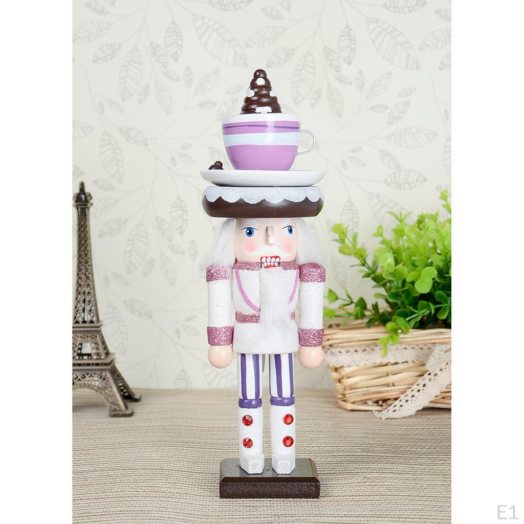 1 Piece 25cm Wooden Nutcracker Soldier Decoration Figure Toy