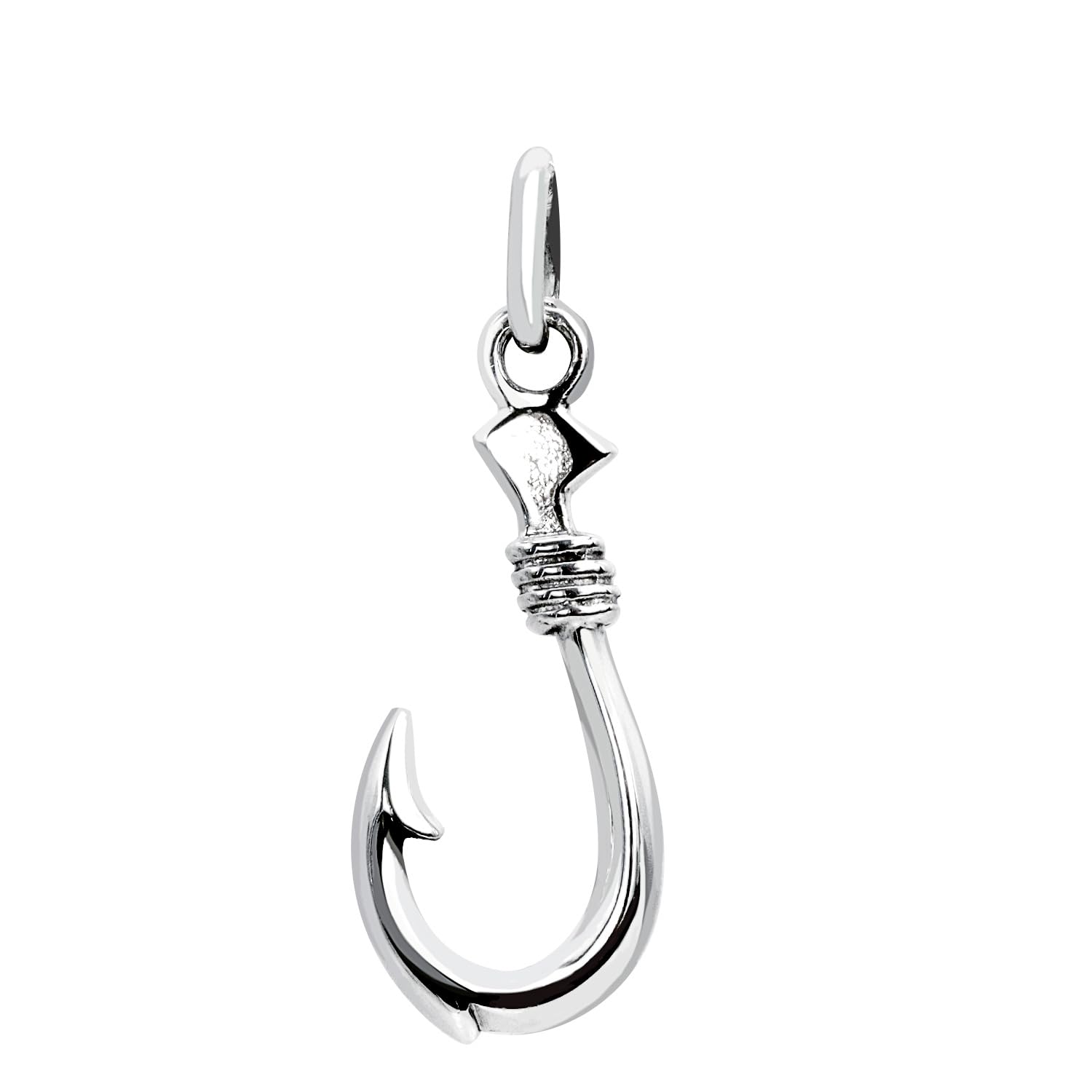 

[Sears] Pendant Top, Men s & Women s, Sterling Silver 925, Hawaiian Fish Hook, sp01-0009