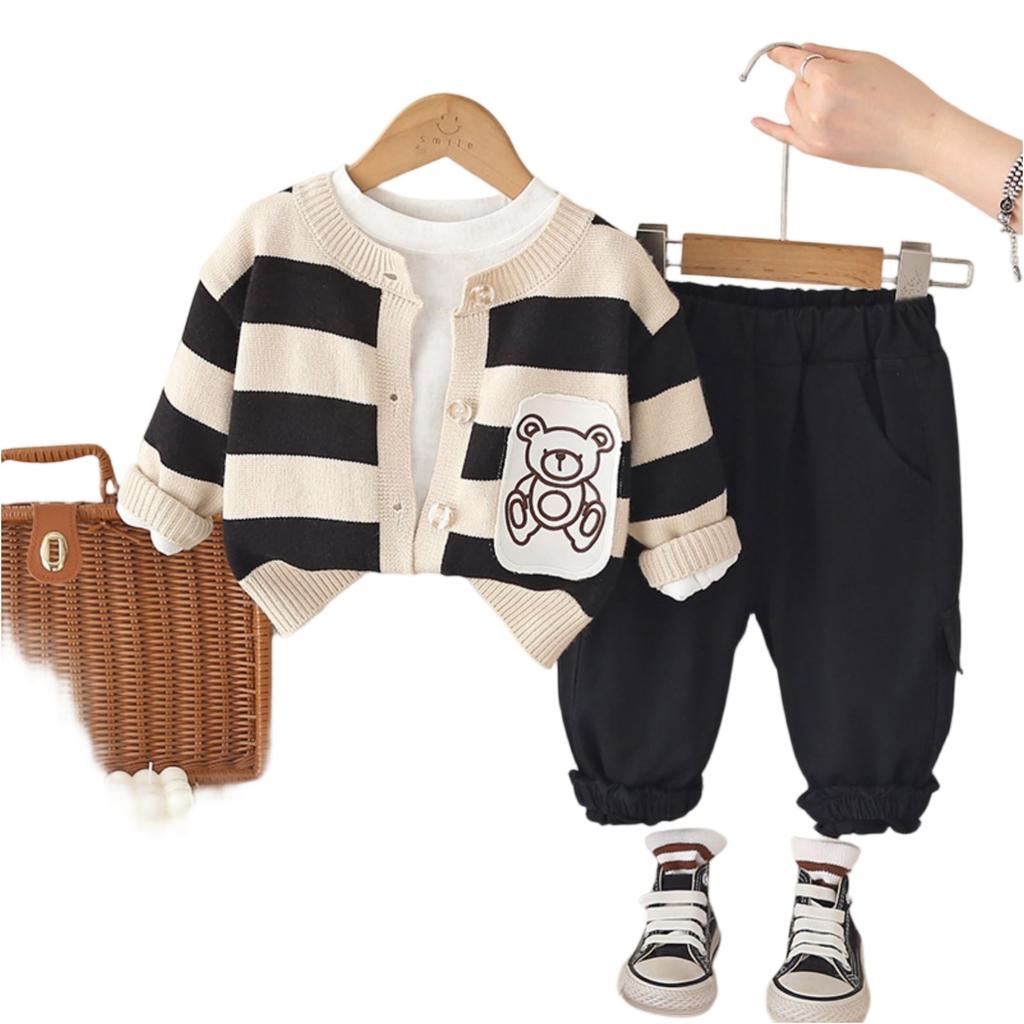 Kids Casual Long-Sleeve Set, Comfortable Daily Wear Outfits