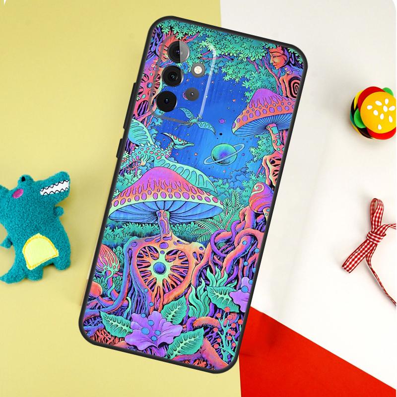 Trippy Mushroom Psychedelic Art For Samsung Galaxy A53 A33 A13 A54 A34 A14 A55 A35 A15 A05 A06 A16 A22 A32 A52 Phone Case