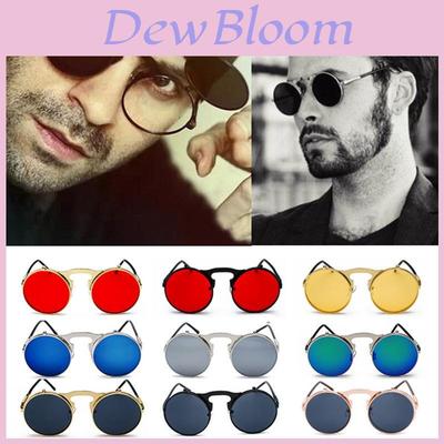 Fashion Retro Vintage Gothic Round Flip Up Steampunk Glasses With Timeless Appeal