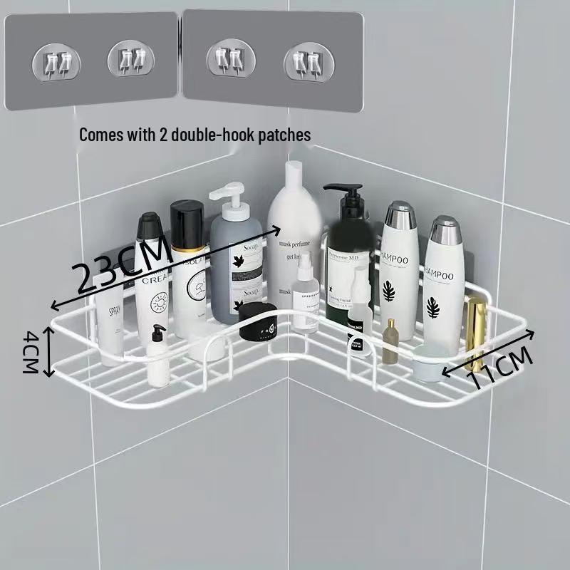 

Настенный угловой органайзер для хранения в ванной комнате без сверления