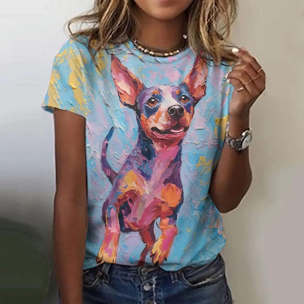 Slon Tričko s krátkým rukávem 3D Zvíře Dámské oblečení Top Tričko