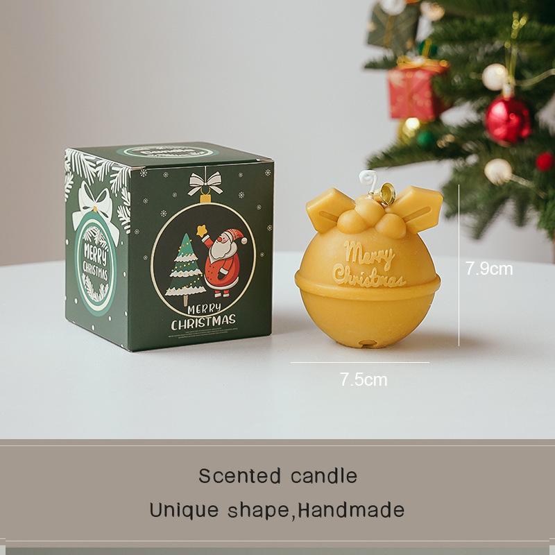Christmas scented candles handmade bells modeling wax candles Christmas souvenir fragrance