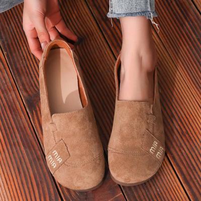 Sapatos Mulher Couro Alta Qualidade Mulher Planos Casuais Casuais Slip on Planos Designer Luxo Sapatos Mulher