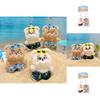 Bear Go Sea Plush Keychain Pair With Beach Pants Design For Students And Gift Giving