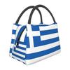 Flag Of Greece Insulated Lunch Bag for School Bento Storage Food Boxes Leakproof Container Cooler Thermal Lunch Box Tote