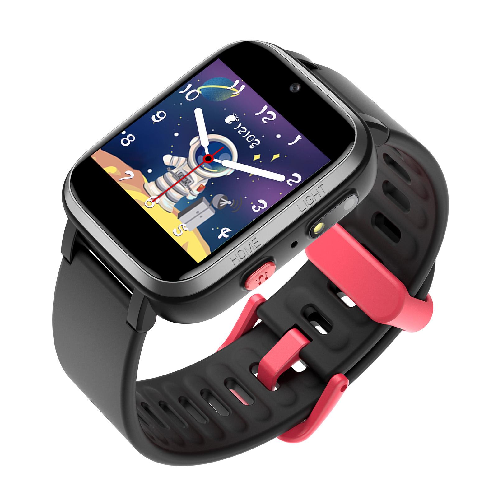 

Детские умные часы для мальчиков и девочек 1,4-дюймовый сенсорный экран Двойная камера Музыка Фонарик чёрный