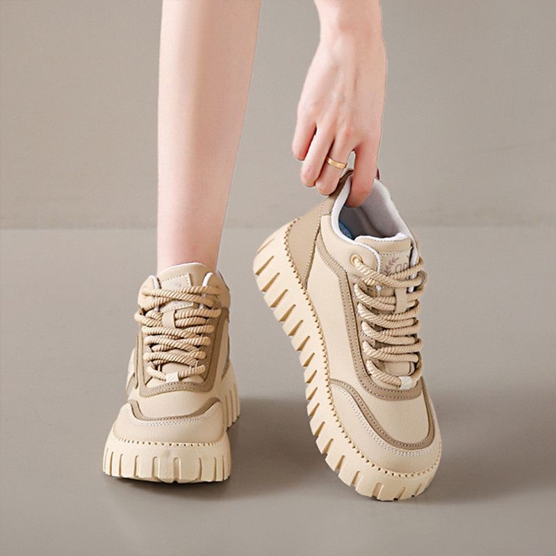 Running shoes women's high-top shoes women's ins trendy versatile dad shoes foreign fashion heightening board shoes sports and leisure shoes