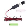 AA Battery Eliminator Cable Cord with Type-C Converter USB or Type-C Input 5V2A