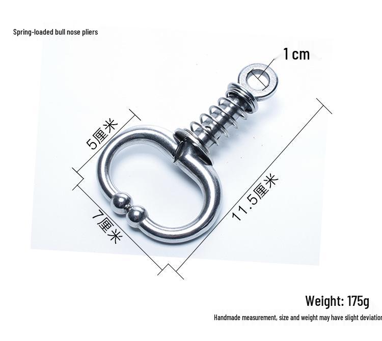 Edelstahl Bullennasenring Viehtraktionswerkzeug - Federtyp