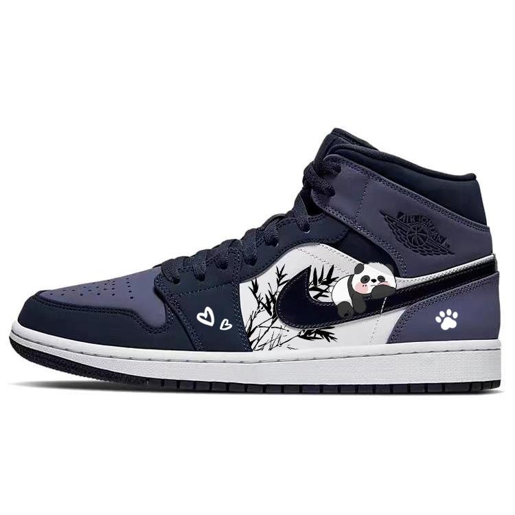 

Jordan Air Jordan 1 Vintage Basketball Shoes Unisex Mid top Purple/White 554724-445(Team181-B) 44.5