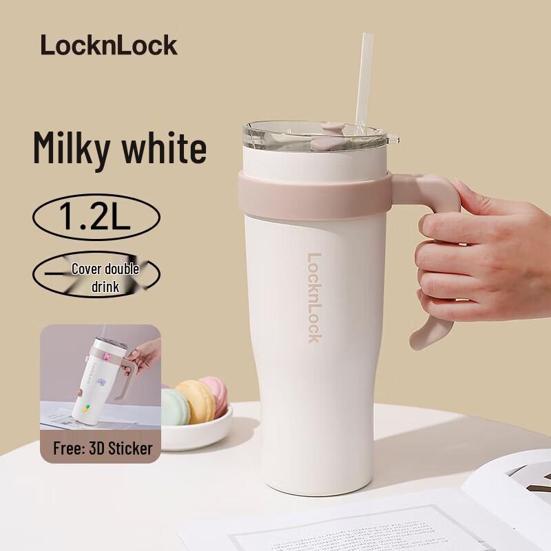 

Lock & Lock 1.2L Large Capacity Insulated Stainless Steel Straw Tumbler