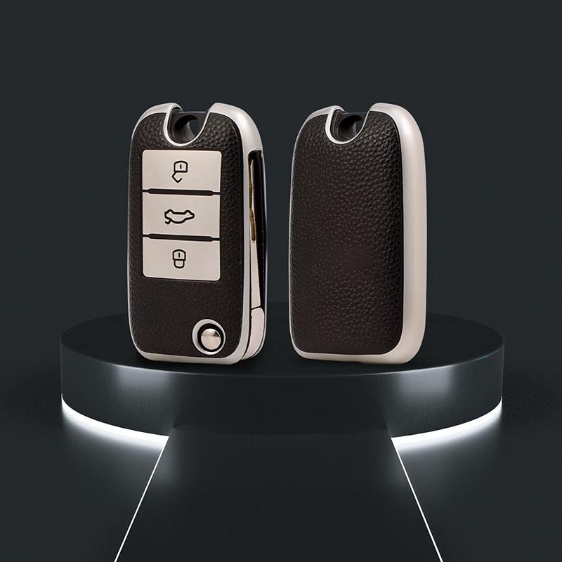 3 Buttons TPU Leather Car Remote Key Case Cover Shell Fob Bag For Roewe RX5 MG3 MG5 MG6 MG7 MG ZS GT GS 350 360 750 Accessories
