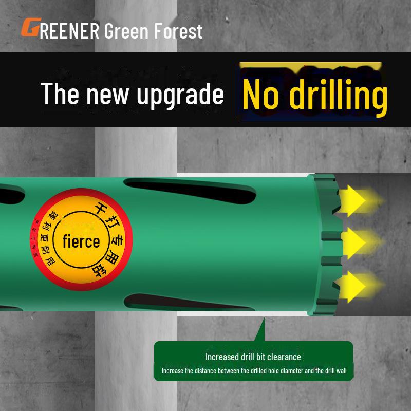 Green Forest Dry Drill Bit for Marble, Cement, Concrete, and AC Hole Opening (No Water Needed)