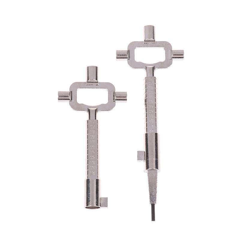 Outils Multifonctions, Clés de Bâtiment et Clés de Serrurier pour Cylindres de Serrure, Outils de Mesure pour Cylindre de Serrure Clé de Construction 6 en 1