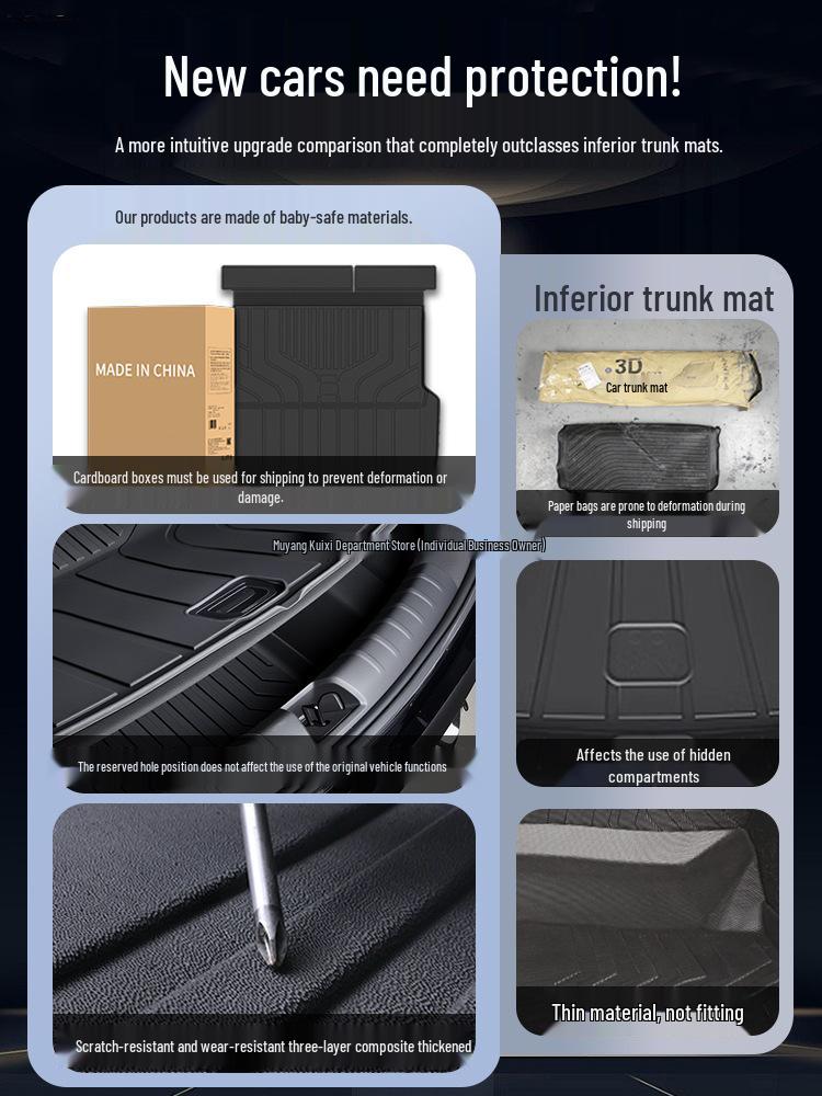 Zeekr 007 Trunk Mat 2024-2025 TPE Tail Box Interior Decor
