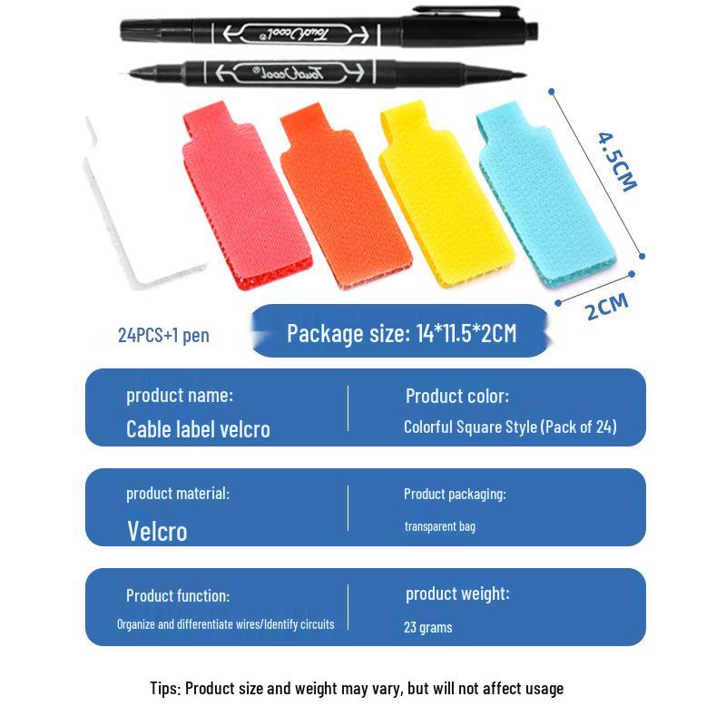 Nylon Self-Adhesive Cable Management Strap, Writable, Multifunctional Cable Tie Strap