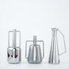 Silver Glass Vase Geometric Handle Cold Kettle Flower Vase Flagon Living Room Dining Room Kitchen Container Terrarium