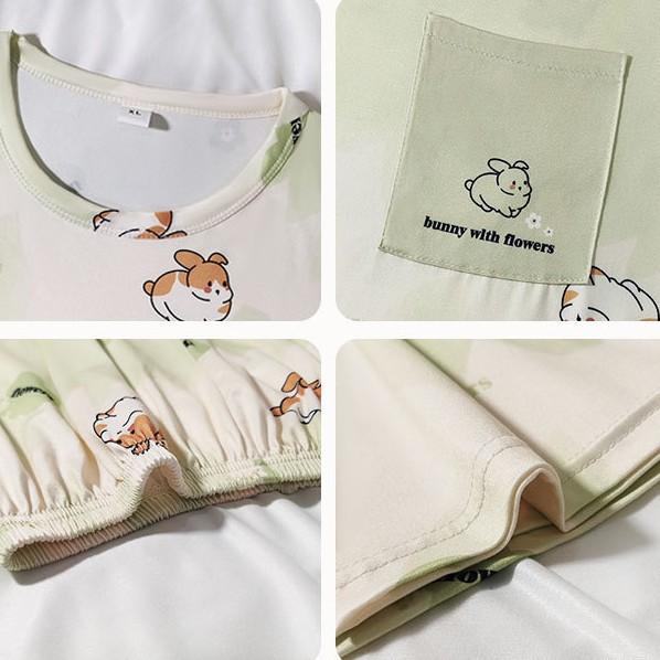 Spring and Autumn New Pajamas Women's Autumn Casual Long Sleeves Fresh and Cute Cartoon Pullover Women's Loungewear Autumn and Winter Suit