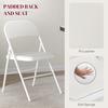 Set of Two Cushioned Folding Chairs - White