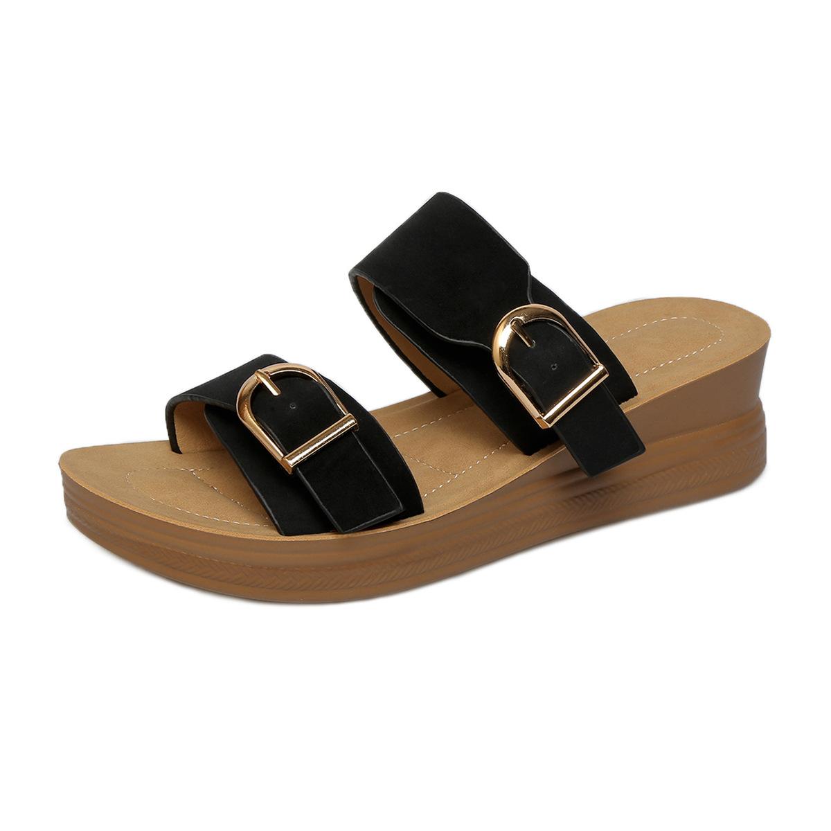 Platform Birkenstocks summer wear 22 new half slippers with Boken cool slippers 36