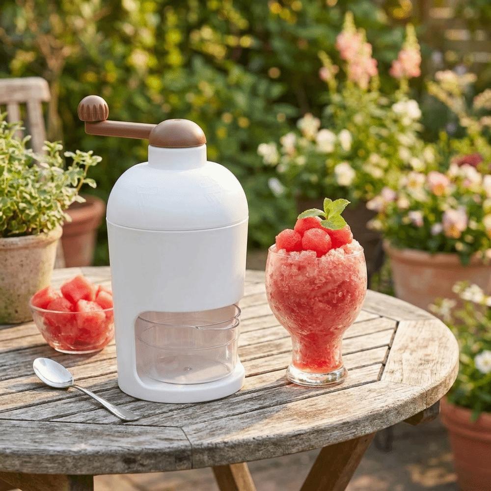 Small Manual Ice Crusher Multifunction Snow Cone Machine Kitchen Gadgets Shaved Ice Machine Home