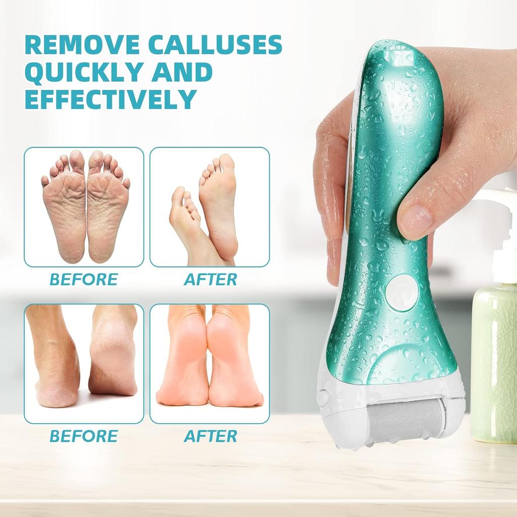 Remover for Feet, Electric Foot File Callus Removers Rechargeable Waterproof Pedicure Tools Foot Scrubber