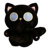 Black Plush Cat Toy Stuffed Animal With Pp Cotton Filling For Kids Decor Bedroom