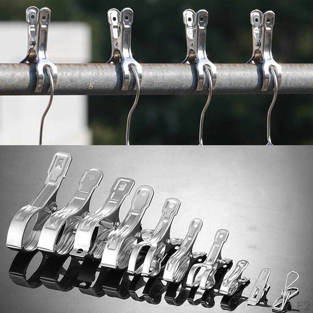 Hanging Clip Stainless Steel Hanger Spring Laundry,Hooks for Home/Office,for